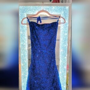 Stunning Blue Sequin Dress